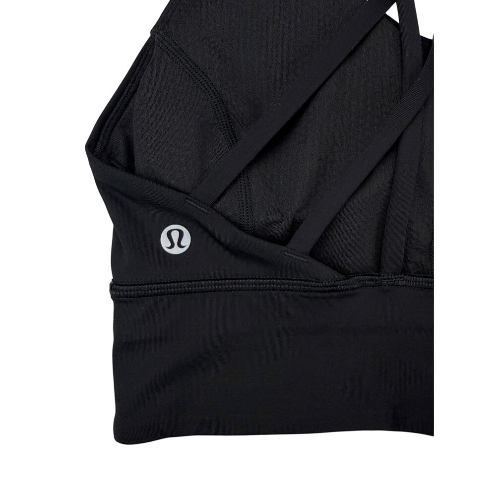 LULULEMON Free To Be Serene Bra Long Line Size 4 Black - Picture 5 of 6